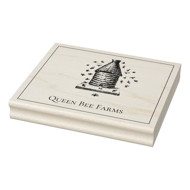 Bee Hive Apiary Or Farm Rubber Stamp (Stamp)