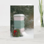 Bee Hive Holiday Card<br><div class="desc">A warm greeting with a honey of a message. Customize the message if you like. Let me know if you need help. Suggestions: "Have a Honey of a Holiday." "Happy Holidays,  Honey."</div>