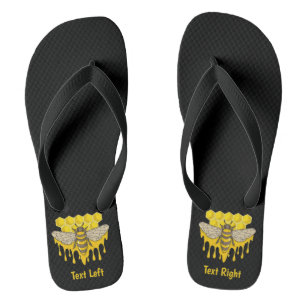 Bee Hive Honey Flip Flops