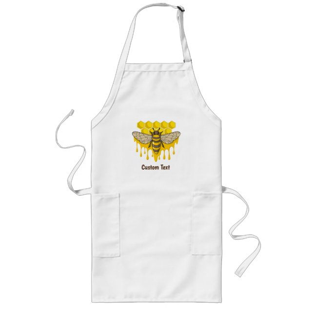 Bee Hive Honey Long Apron (Front)