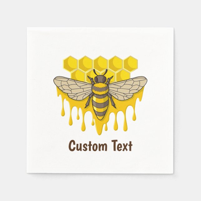Bee Hive Honey Napkin (Front)