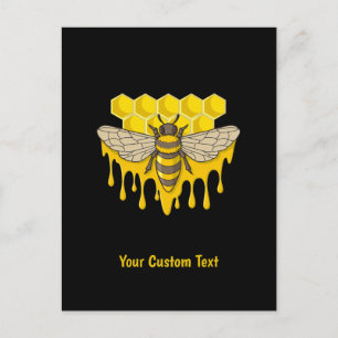 Bee Hive Honey Postcard