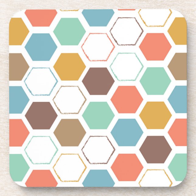 Bee Hive Module Pattern Coaster (Front)