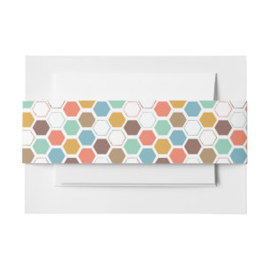 Bee Hive Module Pattern Invitation Belly Band