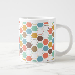 Bee Hive Module Pattern Large Coffee Mug
