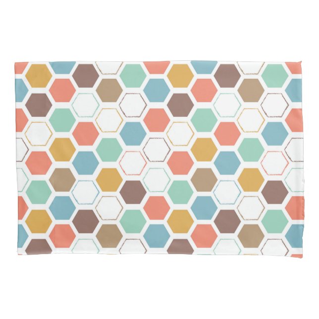 Bee Hive Module Pattern Pillowcase (Front-Left)