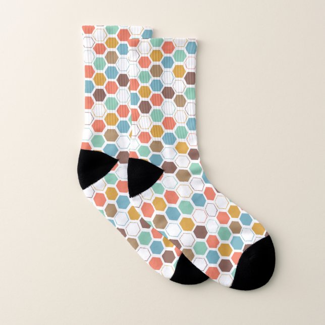 Bee Hive Module Pattern Socks (Pair)