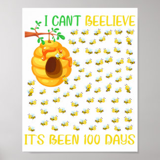 Bee Hive Tree 100 Days Of School Teacher Boy Girl  Poster