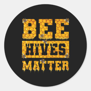 Bee Hives Problem Climate Change Earth Day Classic Round Sticker