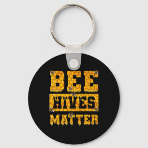 Bee Hives Problem Climate Change Earth Day Keychain