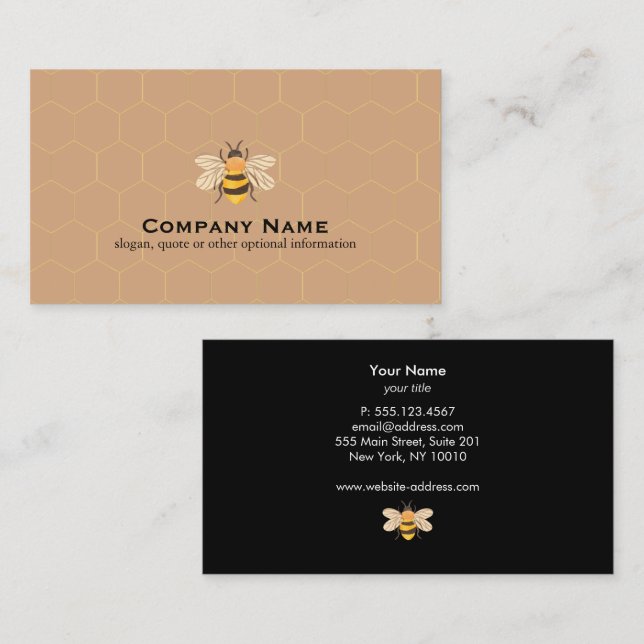 Bee Honey Business Card (Front/Back)
