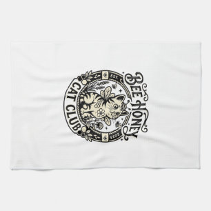 Bee Honey Cat Funny Cat Graphic - Bee Honey Cat Cl Kitchen Towel