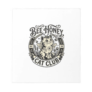 Bee Honey Cat Funny Cat Graphic - Bee Honey Cat Cl Notepad