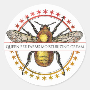 Bee Honey Moisturizing Cream Round Product Label