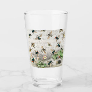 Bee Honey Worker Queen Bees Antique  Glass