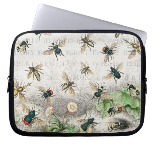 Bee Honey Worker Queen Bees Antique  Laptop Sleeve