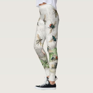 Bee Honey Worker Queen Bees Antique  Leggings