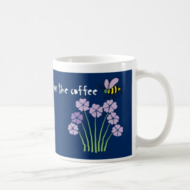 Bee Honeybee Bumblebee Flowers - Coffee Mug (Right)