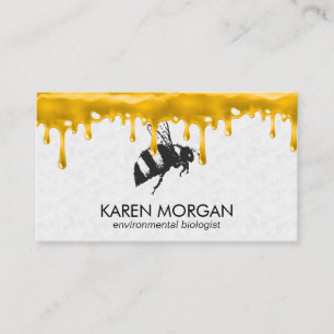 Bee   Honeycomb   Honey Drip Business Card