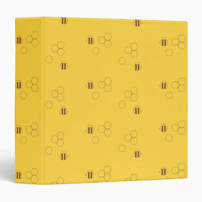 Bee Honeycomb Pattern Binder (Front/Spine)