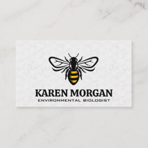Bee   Honeycomb Pattern Business Card