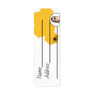 Bee & Honeycomb Return Address Label