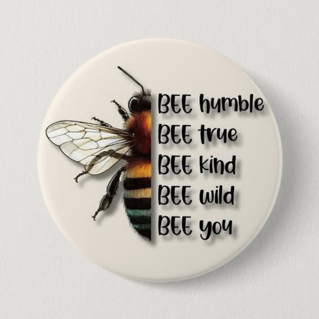 bee humble... 3 inch round button (Front)