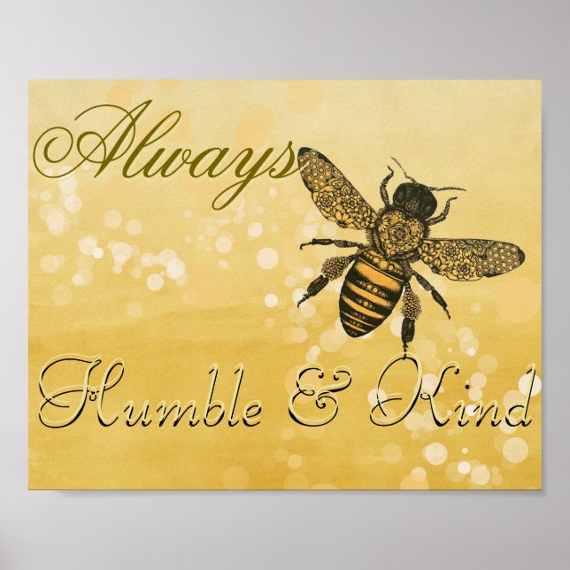 Bee Humble & Kind Poster (Front)