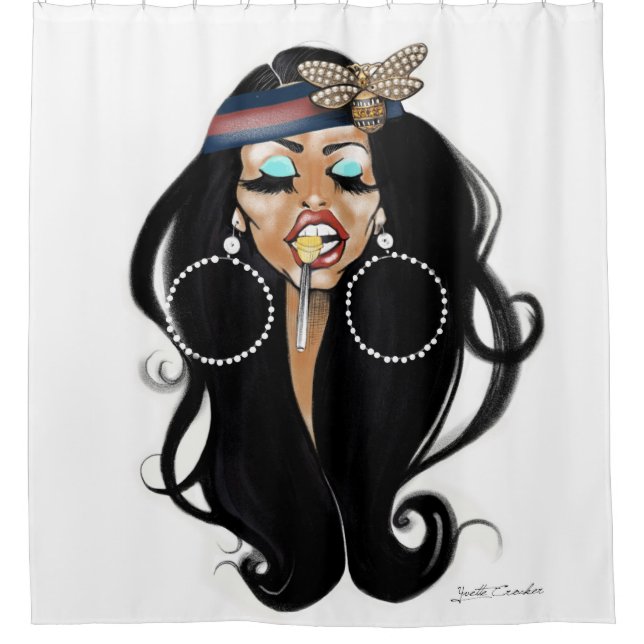 Bee Humble Shower Curtain (Front)