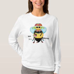 Bee in a Bonnet Whimsy Honey Bee Art Custom T-Shirt