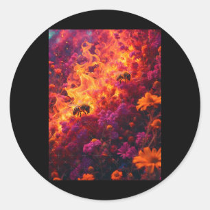 Bee In A Magical Flow Sticker