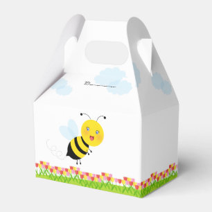 Bee in Tulip Garden Favor Box
