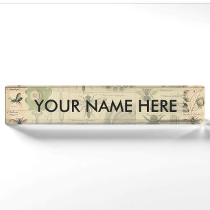 Bee Insect Bug Wasp Natural Nature Bees Painting Nameplate