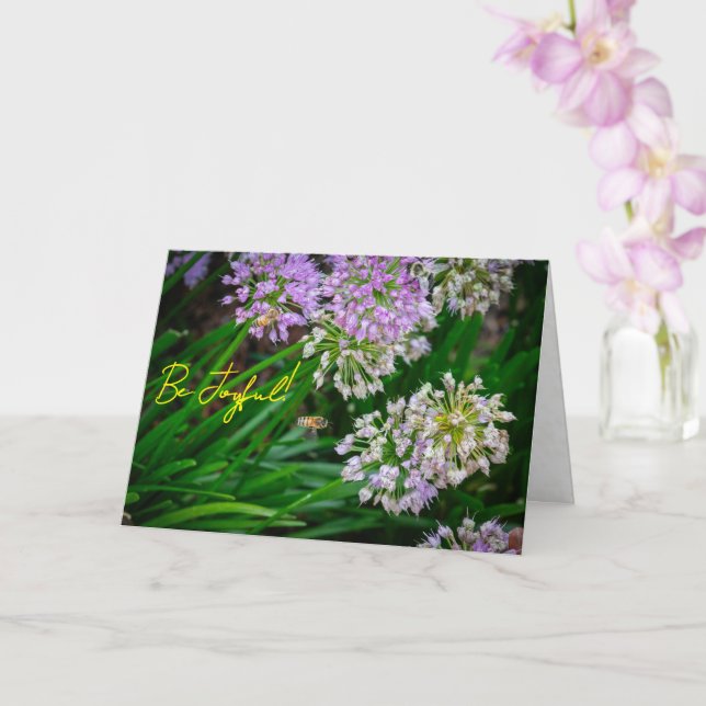 Bee Joyful: Encouragement Card (Orchid)
