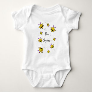 Bee Joyous Whimsical Floral Baby Bodysuit