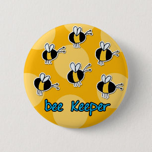 bee keeper 2 inch round button