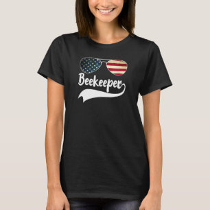 Bee Keeper 4th Of July American Flag Sunglasses Be T-Shirt