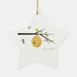 Bee Keeper Ceramic Ornament