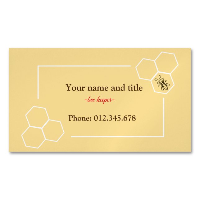 Bee keeper design customizable business card (Front)