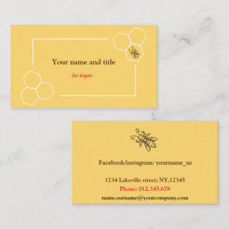 Bee keeper design customizable business card