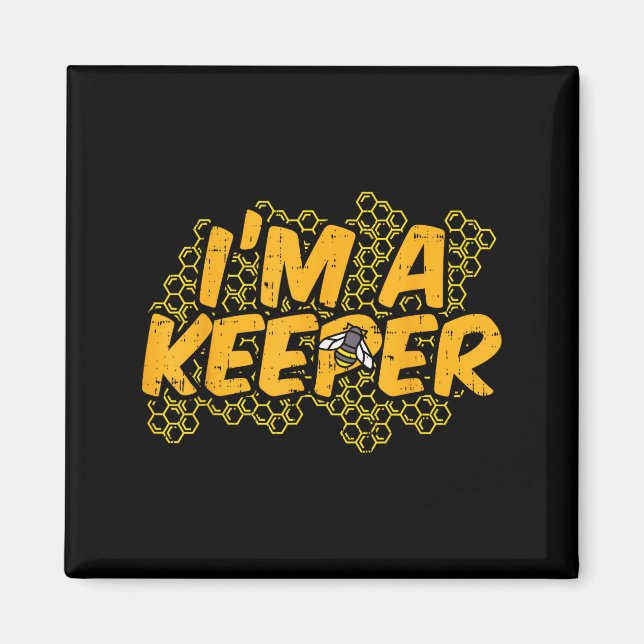 Bee-keeper Funny Beekeeng Pun Humour Honey Aarist  Magnet (Front)