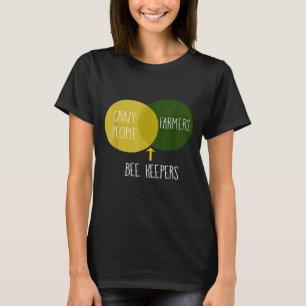Bee Keeper Venn Diagram Beekeeping Apparel Witty T-Shirt