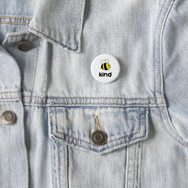 Bee Kind 1 Inch Round Button (In Situ)