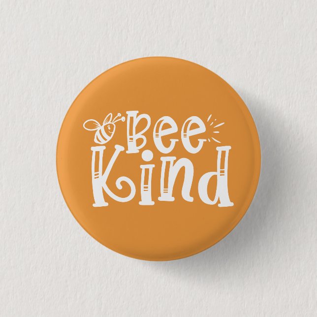 Bee Kind 1 Inch Round Button (Front)