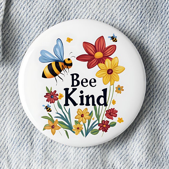 Bee Kind 2 Inch Round Button (Creator Uploaded)
