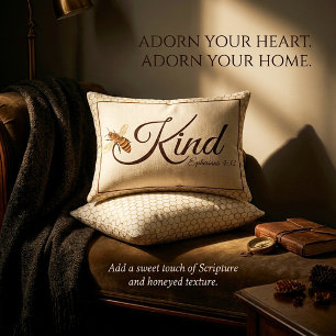 Bee kind accent pillow