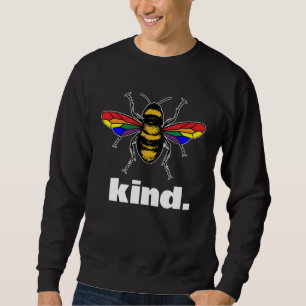 Bee Kind Be Kind Autism Awareness Rainbow Colors Sweatshirt
