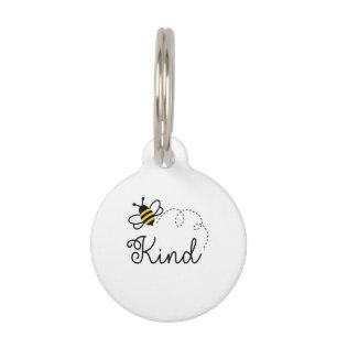 Bee kind be kind orange unity day anti bullying pet tag
