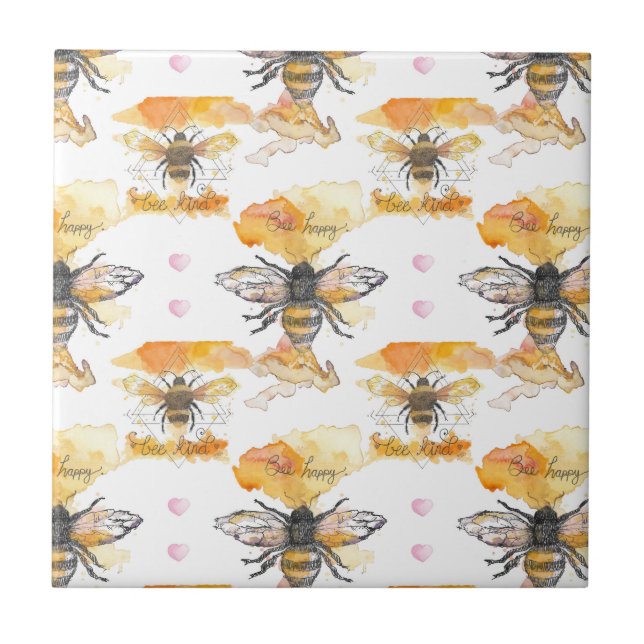 Bee Kind - Bee Happy Tile (Front)