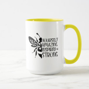 bee kind bee positive motivating ceramic 15oz mug